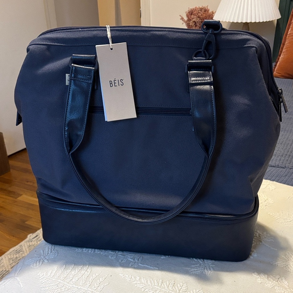 BÉIS Navy Blue convertible mini weekender